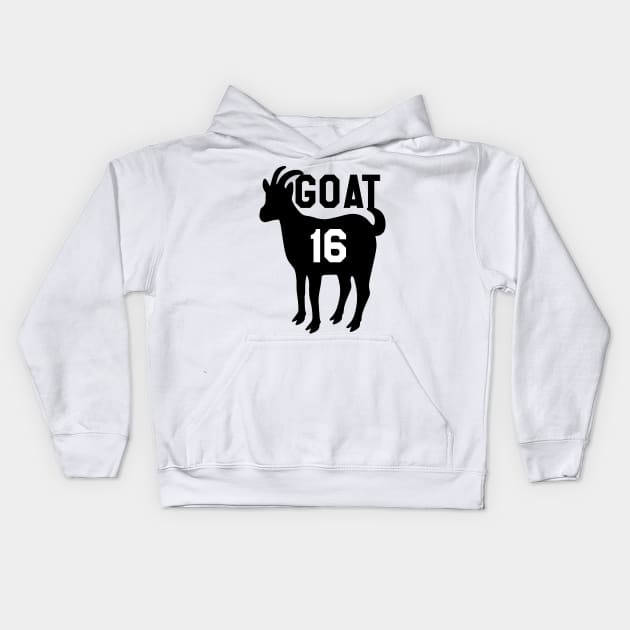 Joe Montana The GOAT Kids Hoodie by bestStickers